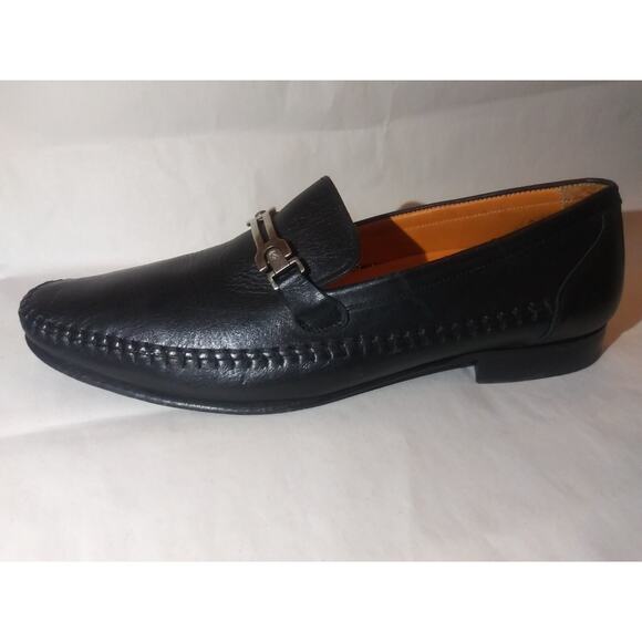 Mezlan Spain Men\'s size 13M Black Leather Dress Shoes Square-toe Bit Loafers 46 main image 8